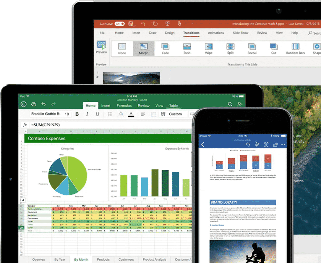 Office 365 Desktop Tablet Mobile